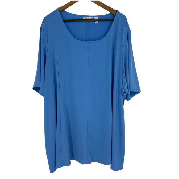 Susan Graver Mondern Essentials Liquid Knit Fit & Flare Top Women's Size 5X - Picture 1 of 8